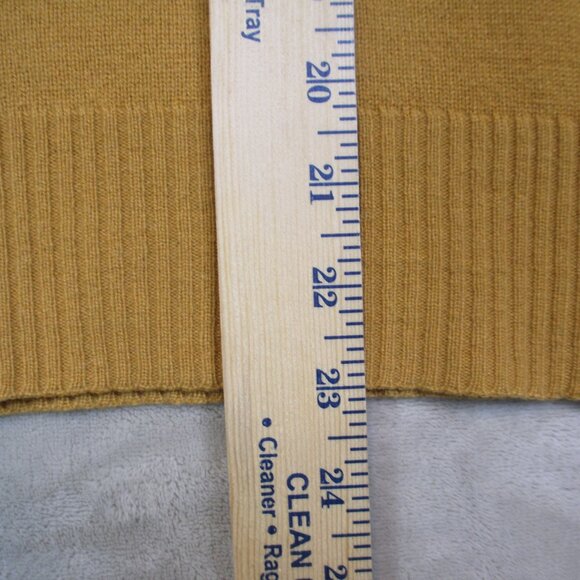 Hayden Womens Cashmere Crew Neck Long Sleeve Pullover Sweater Mustard Yellow XS - Picture 7 of 7